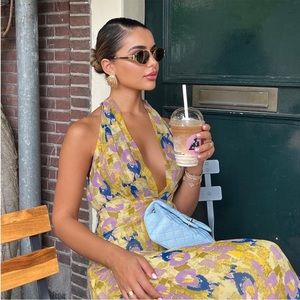 Zara midi pattern dress